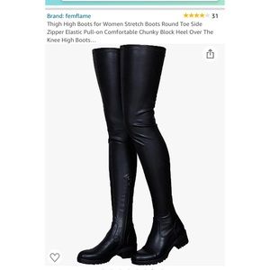 Never been worn black over the knee boots